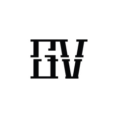 Obraz premium GV monogram logo design letter text name symbol monochrome logotype alphabet character simple logo