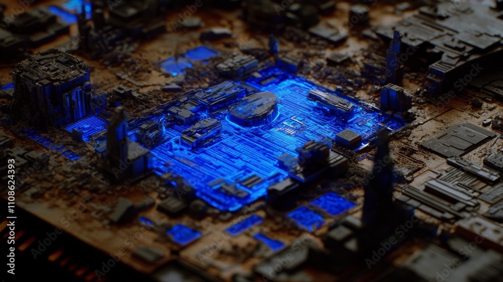 Poster a 3d rendering of a digital binary code matrix, symbolizing the connectivity, complexity, and data d