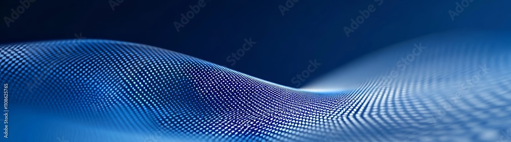 Poster wave of abstract particles and lines. hexagonal shape. comprehensive big data. networked connections