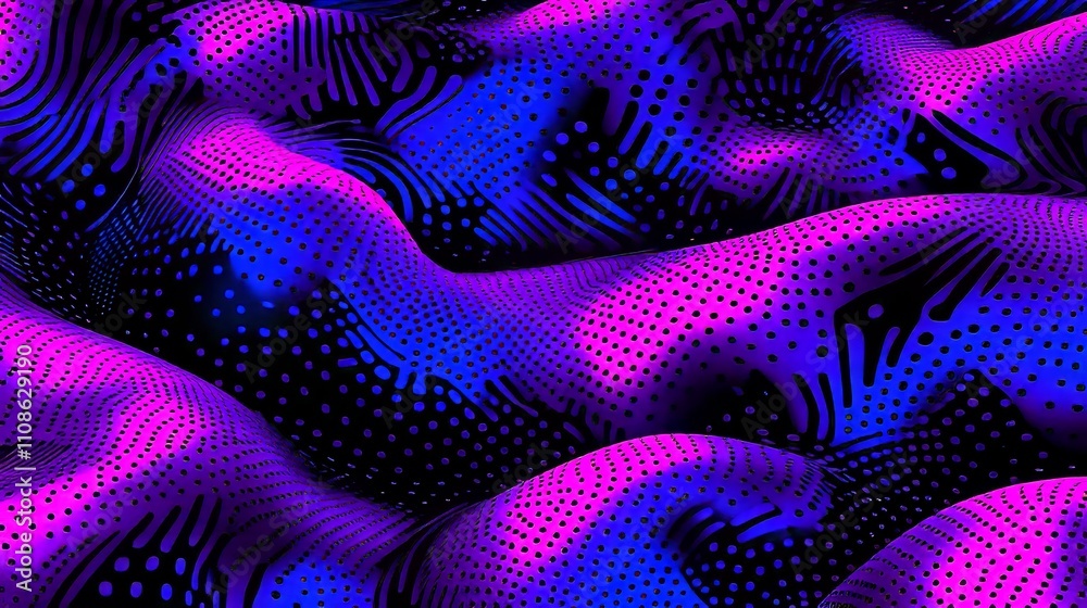 Poster abstract digital background featuring rounded colored lines. a space illustrating information flow. 