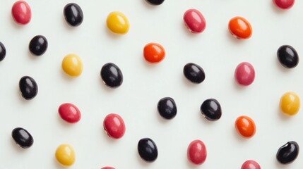 colourful candy on white