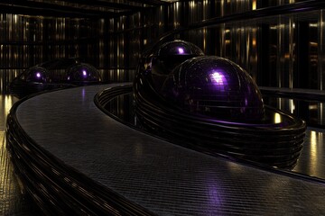 Abstract digital artwork featuring vibrant spheres, dynamic and imaginative, with a modern and striking lively atmosphere