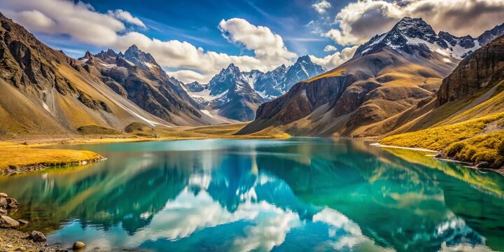 Andean Mountain Landscape, Paron Lagoon, Peru, Minimalist Photography