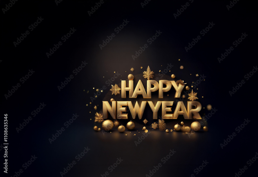 Poster elegant 3d gold 