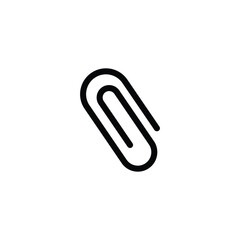 Obraz premium Attachment Paper Clip Icon On White background
