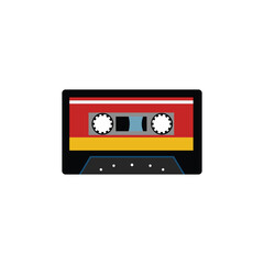 Naklejka premium Cassette icon, Cassette tape icon isolated on white background.
