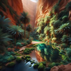 Enchanted Oasis in the Desert Canyon