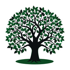 Fototapeta premium tree icon on white background 