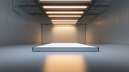 Fototapeta premium Low-Profile Industrial Rectangular Light