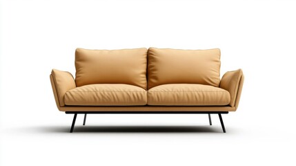 Fototapeta premium Modern Isolated Sofa on White Background