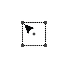 Fototapeta premium direct selection tool icon on white background