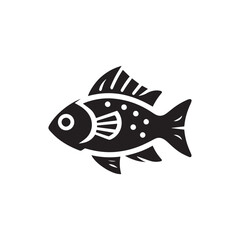 Fish icon, Fish - High Quality Vector Logo, Fish Silhouette Vector, Fish Vector Icon Design
