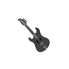 Obraz premium Guitar icon, A set of black guitar silhouettes. Vector guitars on white background. Symbols of classic electric guitars for a store or music application.