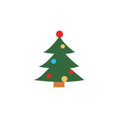 Obraz premium Merry Christmas Tree on white background.