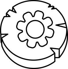 Game Button Set Icon Outline