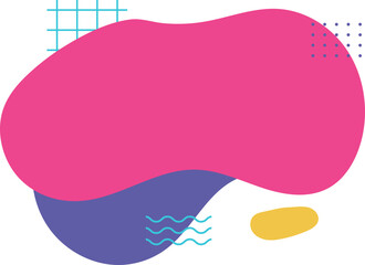 Memphis sticker label shape