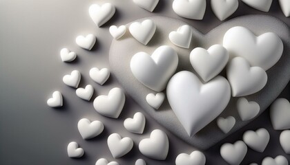 Obraz premium valentine background with hearts copy text space