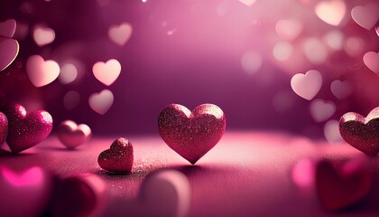 Obraz premium valentine background with hearts copy text space