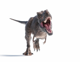 Dinosaur exhibits dynamic movement in a natural pose