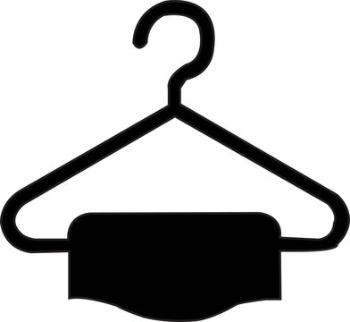 recommend clip art: hanger line icon, hung, cloth, house