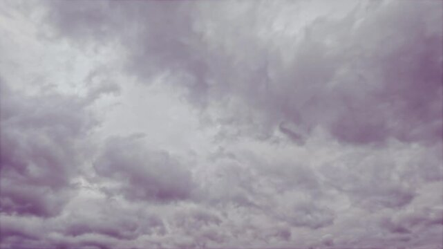 timelapse video of heavy leaden snow or rain clouds