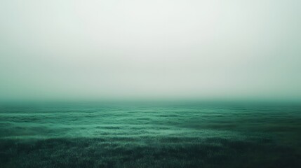 Fototapeta premium A surreal alien horizon where the sky and ground merge in a haze of glowing mist.