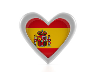 Obraz premium Heart shaped Spain flag