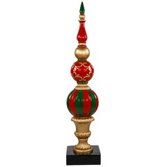 Commercial Size Ball Finial Christmas Decoration - Gold and Red