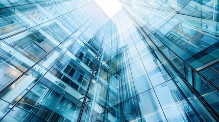 Obraz premium Modern Glass Skyscraper Building Architecture Design