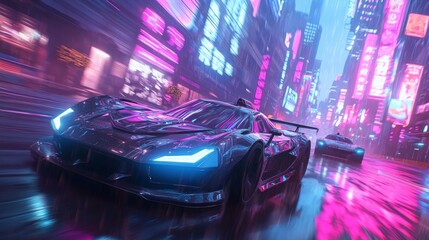 Futuristic Racing Game: High-Speed Thrills in Neon City