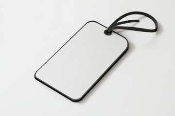 Fototapeta premium A simple blank tag ready for labeling. Ideal for gifts and storage. Minimalist design to suit any style. Perfect for crafts and organization. Generative AI.