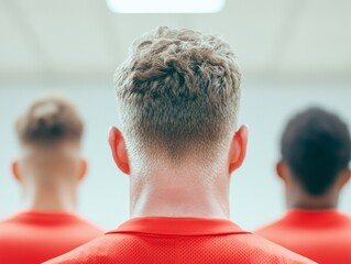 Focused Basketball Team Huddles During Intense Game Strategy Session