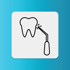 Scale Teeth icon. Editable stroke. Vector illustration