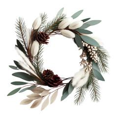 Fototapeta premium Elegant Wreath with Natural Elements for Seasonal Decor