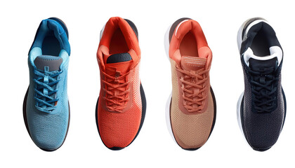 Running Sneakers Mockup Set for Design on Transparent Background PNG

