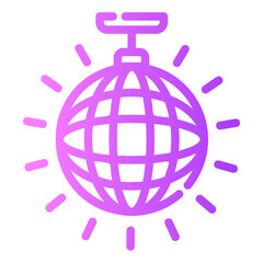 disco ball Gradient icon