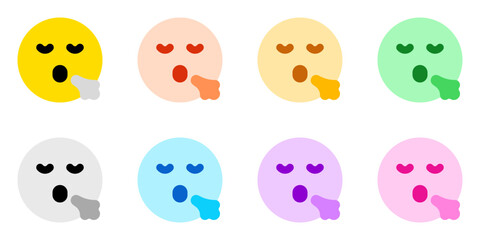 Obraz premium Editable sigh, relief, expression emoticon vector icon. Part of a big icon set family. Part of a big icon set family. Perfect for web and app interfaces, presentations, infographics, etc