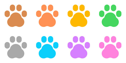 Fototapeta premium Editable animal, pet paw print vector icon. Veterinary, animal, pet care, pet shop. Part of a big icon set family. Perfect for business, web and app interfaces, presentations, infographics, etc