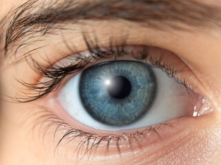 Close-Up of a Blue Human Eye