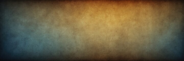Obraz premium Grainy noisy texture brown Yellow blue dark moody grunge gradient background