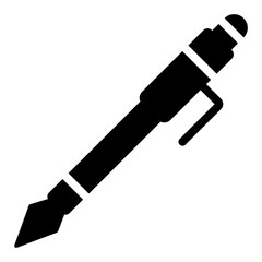 Naklejka premium fountain pen Solid icon