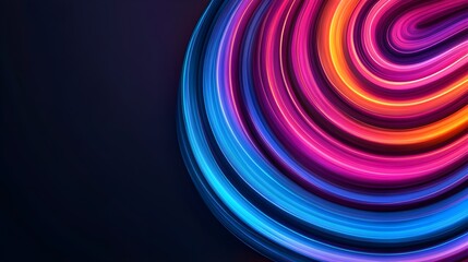 Obraz premium Dynamic colorful light patterns abstract digital art modern design dark background vibrant aesthetics visual concept