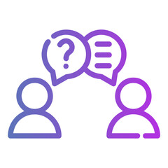 question and answer Gradient icon