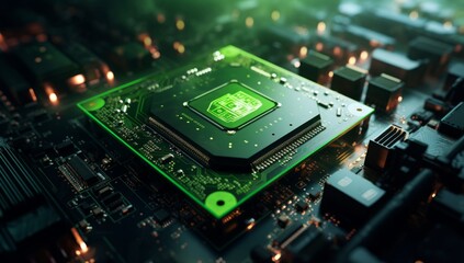 Avocadopunk Chip with Urban Energy on Green Background"