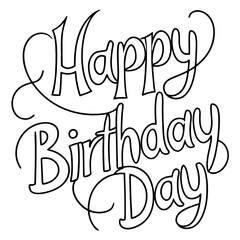happy birthday day illustrations vector art isolated