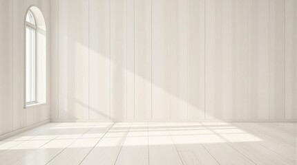 Fototapeta premium Bleached birch wood paneling with pale white finish, texture, rustic, surface, wall