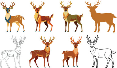 Naklejka premium Exploring the Mystical World of Deer and Their Habitats