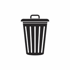Silhouette Design of a Trash Delete Icon