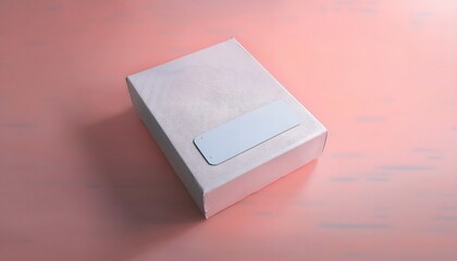 Realistic packaging box template with customizable labels, 3D illustration, mockup, showcase, product.