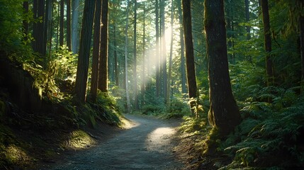 Obraz premium morning in the forest